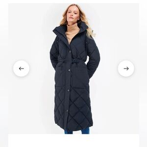 Barbour Orinsay long coat jacket warm Size 12 us